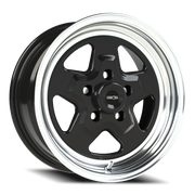 Vision 521 15x7 +0 5x114.3mm 83.1mm Gloss Black Machined Lip