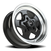 Vision 521 15x7 +0 5x114.3mm 83.1mm Gloss Black Machined Lip
