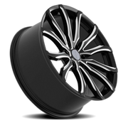 Elure 52 22x9.5 +24 6x139.7mm 78.1mm Black Milled