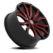 Elure 52 24x9.5 +24 6x139.7mm 78.1mm Black Red Milled
