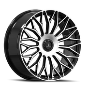 Luxxx Alloys 53 22x9 +30 5x114.3mm 74.1mm Gloss Black Machined Face