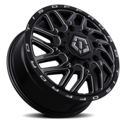 TIS 544BM Dually 20x8.25 +127 8x200mm 156.17mm Gloss Black CNC Milled Accents