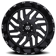 TIS 544BM 20x12 -44 5x139.7mm 110mm Gloss Black CNC Milled Accents