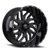 TIS 544BM 22x10 +10 6x135mm 108mm Gloss Black CNC Milled Accents