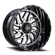 TIS 544MB 22x12 -44 8x165.1mm 125.2mm Gloss Black Machined