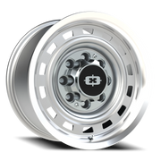 Vision 54 17x9 -12 8x165.1mm 116.8mm Silver Machined Lip
