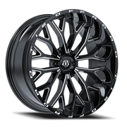 TIS 565BM 20x9 +0 6x135mm 87.1mm Gloss Black Milled Accents