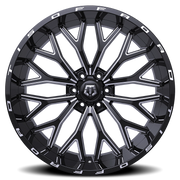 TIS 565BM 22x12 -44 8x165.1mm 125.2mm Gloss Black Milled Accents