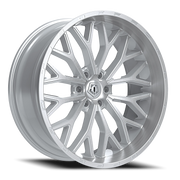 TIS 565BSM 22x12 -44 8x165.1mm 125.2mm Brushed Silver Brushed Face-Brushed Lip