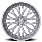 TIS 565BSM 22x12 -44 8x180mm 125.2mm Brushed Silver Brushed Face-Brushed Lip