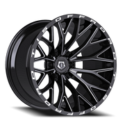 TIS 566BM 20x12 -44 6x139.7mm 106.2mm Black Milled Accents