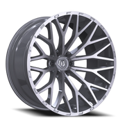 TIS 566BSM 24x12 -44 8x170mm 125.2mm Brushed Silver Milled