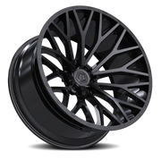 TIS 566B 20x9 +0 6x139.7mm 106.2mm Gloss Black Painted Lip Logo