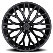 TIS 566B 22x12 -44 6x135mm 87.1mm Gloss Black Painted Lip Logo