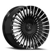 Luxxx Alloys 56 22x9 +35 5x114.3mm 73.1mm Gloss Black Milled