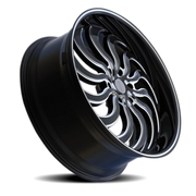 Elure 57 24x9.5 +30 6x139.7mm 78.1mm Black Milled-Pinstripe
