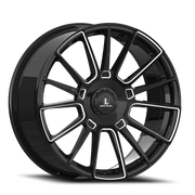 Luxxx Alloys 58 22x9 +35 5x112mm 73.1mm Gloss Black Milled