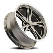 Ridler 606 20x10 +0 5x120.65mm 83.82mm Grey Milled Spokes-Diamond Lip