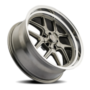 Ridler 610 17x8 +0 5x120.65mm 83.82mm Grey Polished Lip