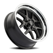 Ridler 610 17x7 +0 5x120.65mm 83.82mm Matte Black Polished Lip