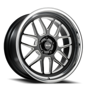 Ridler 611 20x8.5 +0 5x127mm 83.82mm Gloss Black Milled-Diamond Cut Lip