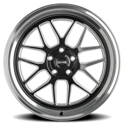 Ridler 611 18x9.5 +0 5x120.65mm 83.82mm Gloss Black Milled-Diamond Cut Lip