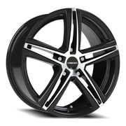 Vision 640 17x7.5 +40 5x100mm 73.1mm Gloss Black Machined Face