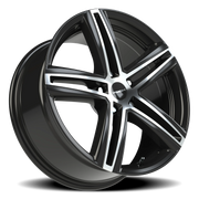 Vision 640 18x8 +40 5x112mm 73.1mm Gloss Black Machined Face