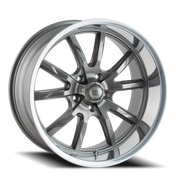Ridler 650 20x8.5 +0 5x127mm 83.82mm Grey Polished Lip