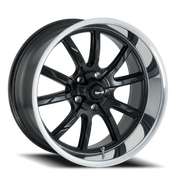 Ridler 650 18x9.5 +0 5x114.3mm 83.82mm Matte Black Polished Lip