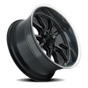 Ridler 650 20x8.5 +0 5x120.65mm 83.82mm Matte Black Polished Lip
