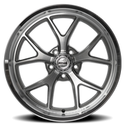Ridler 661 18x9.5 +0 5x127mm 83.82mm Gloss Grey Diamond Cut Face & Lip
