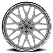 Ridler 681 22x10.5 +10 5x127mm 83.82mm Brushed Silver Polished Lip