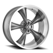 Ridler 695 17x8 +0 5x120.65mm 83.82mm Grey Machined Lip