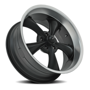 Ridler 695 20x10 +0 5x120.65mm 83.82mm Matte Black Machined Lip