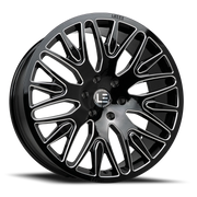 Luxxx LE 7 22x9 +25 5x127mm 73.1mm Gloss Black Milled