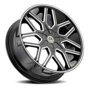 Luxxx Alloys 7 20x8.5 +38 5x114.3mm 74.1mm Gloss Black Milled