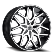 Luxxx Alloys 7 22x9.5 +30 6x135mm 87.1mm Gloss Black Machined Face