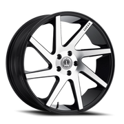 Luxxx Alloys 8 24x10 +30 6x135mm 87.1mm Gloss Black Machined Face