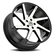 Luxxx Alloys 8 24x10 +30 6x139.7mm 78.1mm Gloss Black Machined Face