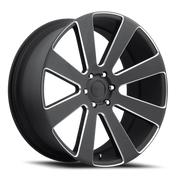 DUB 8-Ball 24x10 +20 6x139.7mm 78.1mm Black Milled Accents