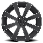 DUB 8-Ball 24x10 +20 6x139.7mm 78.1mm Black Milled Accents