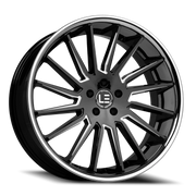 Luxxx LE 9 22x9 +27 6x139.7mm 93.1mm Gloss Black Stainless Steel Lip-Milled
