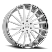 Luxxx LE 9 24x10 +35 6x139.7mm 93.1mm Gloss White Stainless Steel Lip-Milled