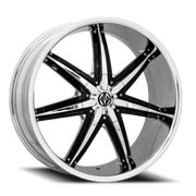 Massiv 923 26x9.5 +13 5x127mm 87.1mm Chrome Black Insert