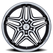 Asanti Black Label ABL-46 Duke 22x10.5 +18 5x115mm 72.56mm Gloss Black Machined