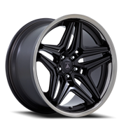 Asanti Black Label ABL-46 Duke 22x9 +15 5x120mm 74.1mm Satin Black Double Dark Tint Lip