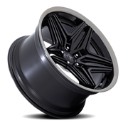 Asanti Black Label ABL-46 Duke 22x9 +15 5x115mm 72.56mm Satin Black Double Dark Tint Lip