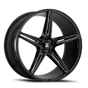 Asanti Black Label Alpha 5 20x8.5 +38 5x112mm 72.6mm Gloss Black Milled