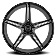Asanti Black Label Alpha 5 22x9 +32 5x112mm 72.6mm Gloss Black Milled
